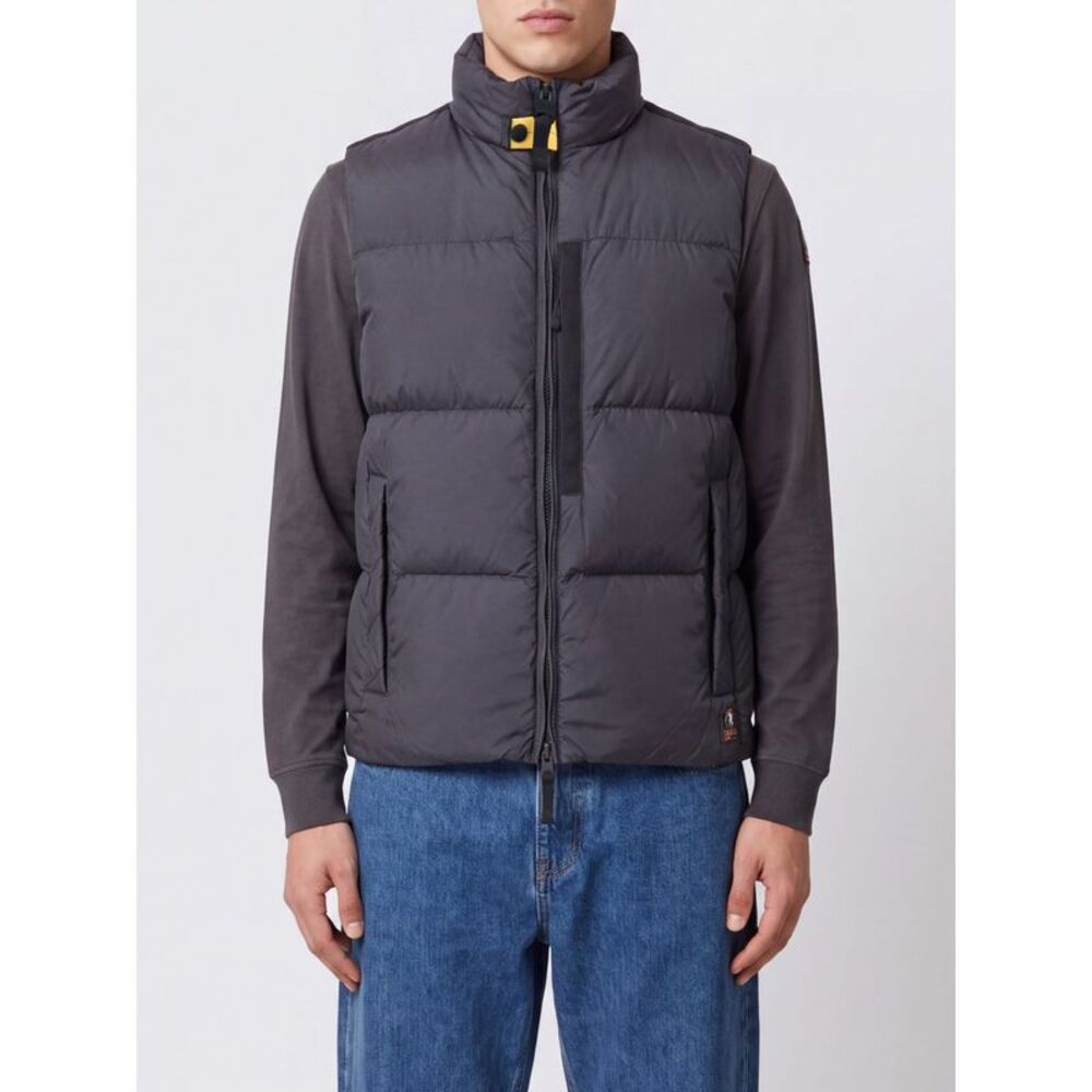 Parajumpers Padded Quilted Nylon Waistcoat With High Neck And Zip Closure